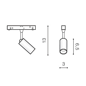 Трековый LED светильник для магнитного трека Azzardo Nikki Track Magnetic AZ4590