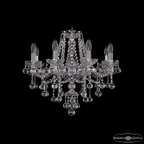 Хрустальная подвесная люстра Bohemia IVELE Crystal 1415/8/200 Ni Balls