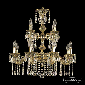 Подвесная хрустальная люстра Bohemia Ivele Crystal Florence 71102/8+4/210/2d A GB