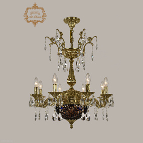 Хрустальная подвесная люстра Bohemia Art Classic 31.19.8.CK125SP.250SP.G.Sp.Amber.Blue.1A