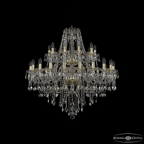 Большая хрустальная люстра Bohemia IVELE Crystal 1415/20+10/360/2d G