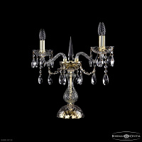 Настольная лампа с хрусталем Bohemia IVELE Crystal 1413L/2/141-39 G