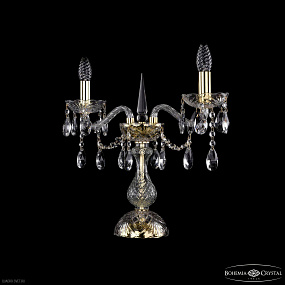 Настольная лампа с хрусталем Bohemia IVELE Crystal 1413L/2/141-39 G