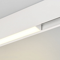 Светильник для магнитных треков Arlight MAG-FLAT-45-L405-12W Warm3000 (WH, 100 deg, 24V) 