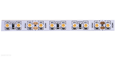Светодиодная лента 4000К, 24V DC, 9,6W/m, 120 д/м., самоклейка, бобина 5 м. Donolux DL-18381/N.White-24-120