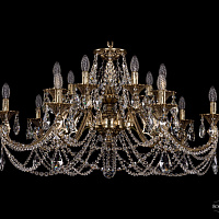 Литая подвесная люстра с хрусталем Bohemia IVELE Crystal 1703/14/360/C/GB