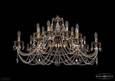 Литая подвесная люстра с хрусталем Bohemia IVELE Crystal 1703/14/360/C/GB