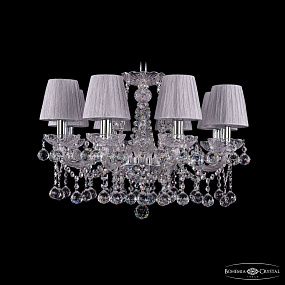 Хрустальная подвесная люстра Bohemia IVELE Crystal 1413/8/200 Ni Balls SH6