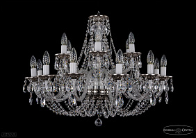 Хрустальная подвесная люстра Bohemia IVELE Crystal 1606/12+6/300/NB