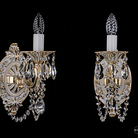 Бра литое с хрусталем Bohemia IVELE Crystal 1702B/1/175 C/GW