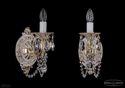 Бра литое с хрусталем Bohemia IVELE Crystal 1702B/1/175 C/GW