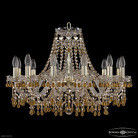 Хрустальная подвесная люстра Bohemia IVELE Crystal 1410/12/240 G V1003 R721