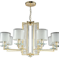 Большая люстра Crystal Lux NICOLAS SP-PL8 GOLD/WHITE