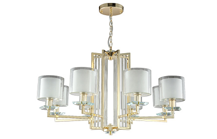 Большая люстра Crystal Lux NICOLAS SP-PL8 GOLD/WHITE