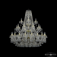 Большая хрустальная люстра Bohemia IVELE Crystal 1409/20+10+5/400/3d G