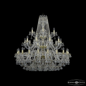 Большая хрустальная люстра Bohemia IVELE Crystal 1409/20+10+5/400/3d G