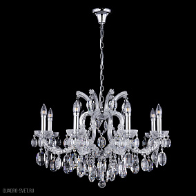 Подвесная хрустальная люстра Crystal Lux HOLLYWOOD SP8 CHROME