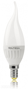 Лампа светодиодная VOLTEGA свеча на ветру 6.5W Е14 2800К VG1-CW2E14warm6W-C