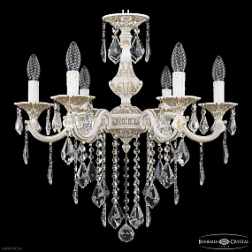 Хрустальная подвесная люстра Bohemia IVELE Crystal AL78101/6/175 B WMG Leafs