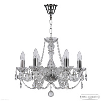 Хрустальная подвесная люстра Bohemia IVELE Crystal 101/6/165 Ni