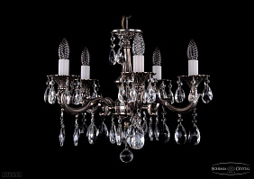 Литая подвесная люстра с хрусталем Bohemia IVELE Crystal 1701/5/181/A/NB