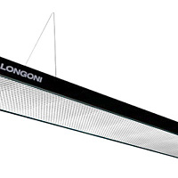 Бильярдный светильник плоский люминесцентный «Longoni Compact» (черная, серебристый отражатель, 287х31х6см) 75.287.01.2