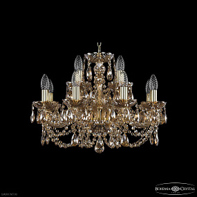 Хрустальная подвесная люстра Bohemia IVELE Crystal 1406/8+4/195 G M721