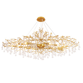 Большая люстра Crystal Lux REINA V2 SP16 L1500 GOLD PEARL