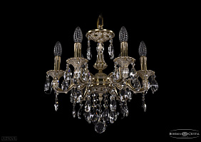 Литая подвесная люстра с хрусталем Bohemia IVELE Crystal 1707/6/125/B/GI