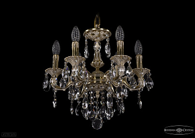 Литая подвесная люстра с хрусталем Bohemia IVELE Crystal 1707/6/125/B/GI