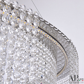 Большая хрустальная светодиодная люстра APL LED Sicilia SH02.93.D.Ni.4000