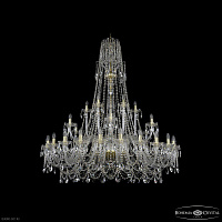 Большая хрустальная люстра Bohemia IVELE Crystal 1411/24+6+6/530/XL-165 G