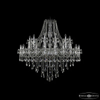 Большая хрустальная люстра Bohemia IVELE Crystal 1415/24+12/530 Ni