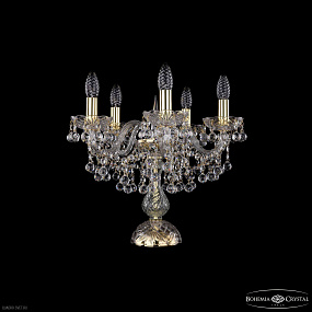 Настольная лампа с хрусталем Bohemia IVELE Crystal 1409L/5/141-39 G