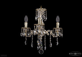 Литая подвесная люстра с хрусталем Bohemia IVELE Crystal 1707/3/125/B/GW