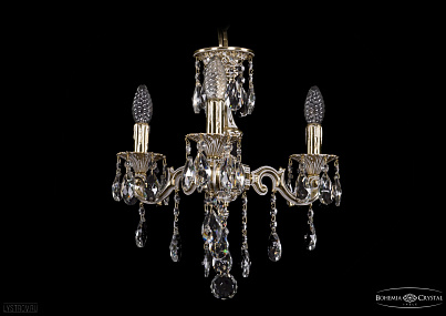 Литая подвесная люстра с хрусталем Bohemia IVELE Crystal 1707/3/125/B/GW
