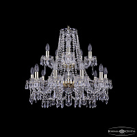 Большая хрустальная люстра Bohemia IVELE Crystal 1403/10+5/240/2d G