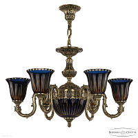 Хрустальная подвесная люстра Bohemia IVELE Crystal Florence 71203P/6/175 GB P2 U Amber-Blue/H-1K