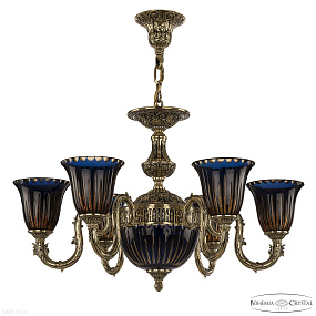 Хрустальная подвесная люстра Bohemia IVELE Crystal Florence 71203P/6/175 GB P2 U Amber-Blue/H-1K