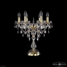Настольная лампа с хрусталем Bohemia IVELE Crystal 1415L/6/141-47 G