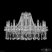 Большая хрустальная люстра Bohemia IVELE Crystal 1413/16/300 Ni