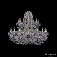 Большая хрустальная люстра Bohemia IVELE Crystal 1409/20+10/360/2d G