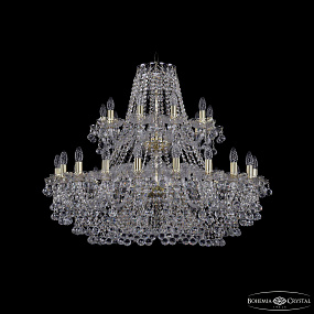 Большая хрустальная люстра Bohemia IVELE Crystal 1409/20+10/360/2d G