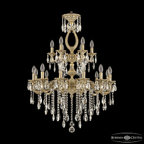 Большая хрустальная люстра Bohemia Ivele Crystal Florence 71302/12+6/250/2d B FP