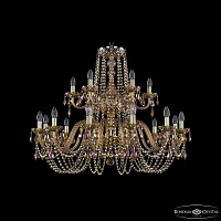Большая хрустальная люстра Bohemia IVELE Crystal 1402/12+6/360/2d G M777