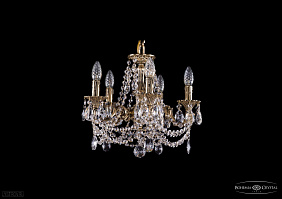 Литая подвесная люстра с хрусталем Bohemia IVELE Crystal 1707/5/125/C/GB