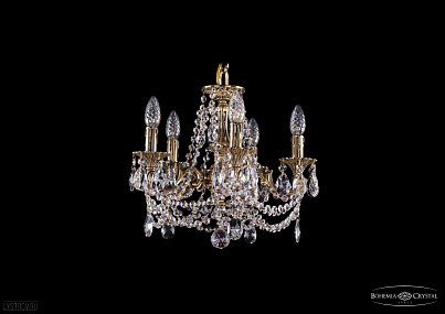 Литая подвесная люстра с хрусталем Bohemia IVELE Crystal 1707/5/125/C/GB