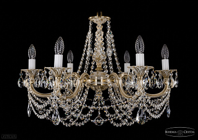 Литая подвесная люстра с хрусталем Bohemia IVELE Crystal 1702/6/265/C/GW