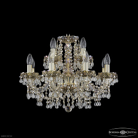 Хрустальная подвесная люстра Bohemia IVELE Crystal 1410/8+4/195 G V0300 M801