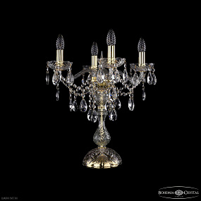 Настольная лампа с хрусталем Bohemia IVELE Crystal 1415L/4/141-47 G
